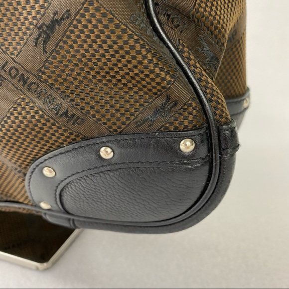 Longchamp Paris Fabric and Leather Satchel Bag - Picture 5 of 16